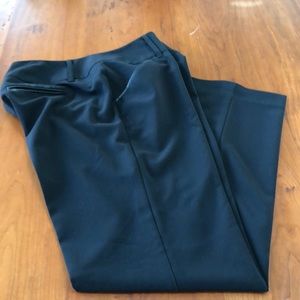 Black pants with pleather accents